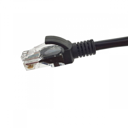 Cablu UTP, Lanberg 40270, cat.5e, mufat 2xRJ45, lungime 3 m, AWG 26, 100 MHz, de legatura retea, ethernet, negru [2]