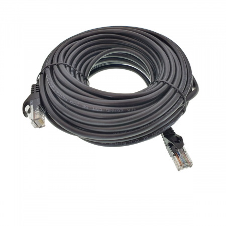 Cablu UTP, Lanberg 40676, cat 5e, lungime 15m, mufat 2xRJ45 AWG 26, 100 MHz, de legatura retea, ethernet, negru [2]