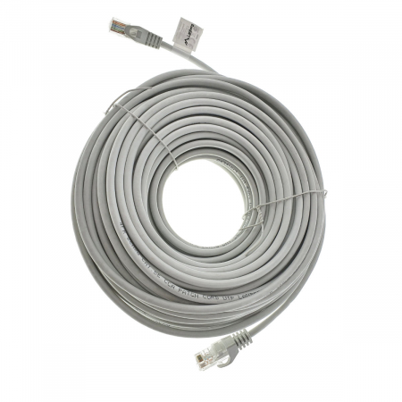 Cablu UTP tip patch - Cablu UTP, Lanberg 42781, cat.5e, mufat 2xRJ45, lungime 30m, AWG 26, 100 MHz, de legatura retea, ethernet, gri
