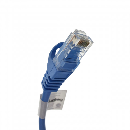 Cablu UTP, Lanberg 42782, cat 5e, mufat 2xRJ45, lungime 30m, AWG 26, 100 MHz, de legatura retea, ethernet, albastru [2]
