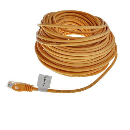 Cablu UTP, Lanberg 42788, cat 5e, mufat 2xRJ45, lungime 30m, AWG 26, 100 MHz, de legatura retea, ethernet, portocaliu [3]
