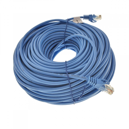 Cablu UTP, Lanberg 42806, cat.5e, mufat 2xRJ45, lungime 50m, AWG 26, 100 MHz, de legatura retea, ethernet, albastru [1]
