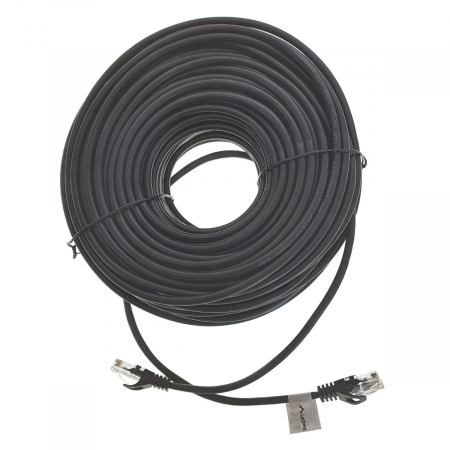 Cablu UTP, Lanberg 42809, cat.5e, mufat 2xRJ45, lungime 50m, AWG 26, 100 MHz, de legatura retea, ethernet, negru [3]