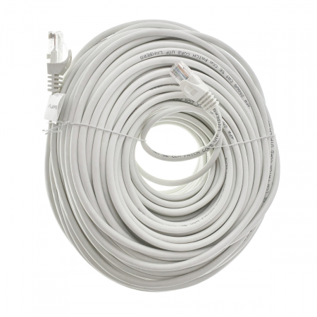 Cablu UTP, Lanberg 42811, cat.5e, mufat 2xRJ45, lungime 50m, AWG 26, 100 MHz, de legatura retea, ethernet, alb [1]