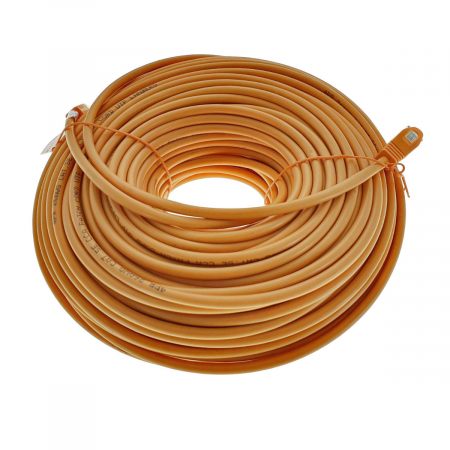 Cablu UTP, Lanberg 42812, cat 5e, mufat 2xRJ45, lungime 50m, AWG 26, 100 MHz, de legatura retea, ethernet, portocaliu [3]