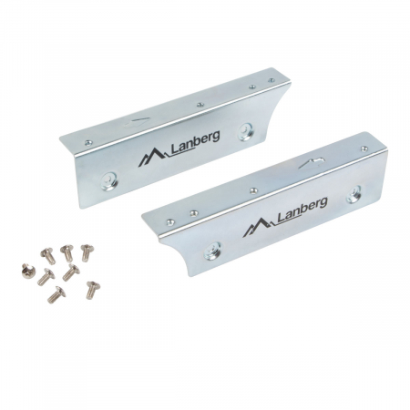 Carcase Hard Disk-uri - Cadru de montaj metalic, Lanberg 41949, pentru SSD / HDD 2.5'' la bay de 3.5''