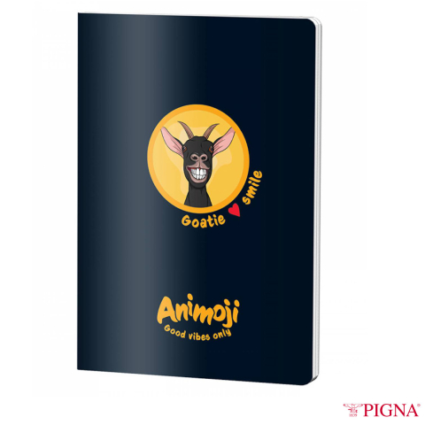 Caiete A4 - Caiet A4 60 File Dictando - Notite, Scolar si Birou, Design Animoji pe Fundal Negru