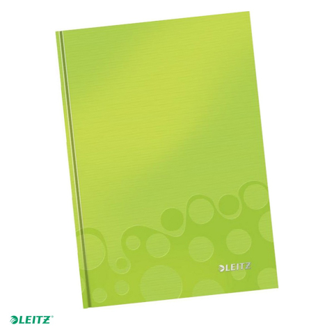Birotica papetarie - Caiet birou A5 dictando Leitz Wow, carton 90 g/mp, 80 file, verde