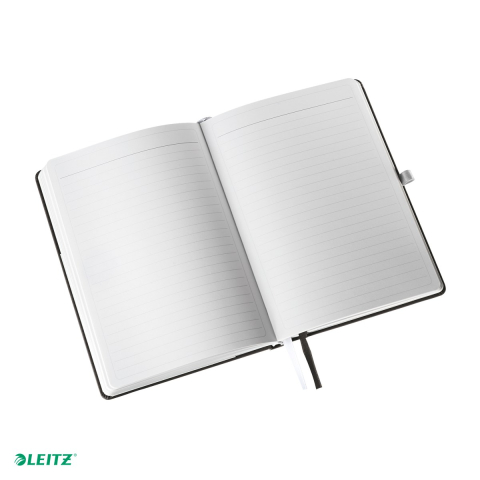 Caiet birou A5 dictando satin coperta carton Leitz Style, carton 96 g/mp, 80 file, 8 file perforate, negru [4]