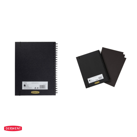 Caiet cu spira pentru schite Derwent Professional, A4, 40 file, 200 g/mp, coperta neagra [3]