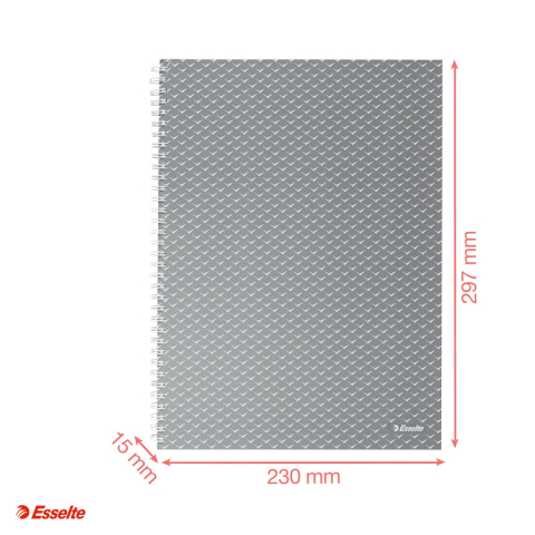 Caiet de birou Esselte Colour'Breeze, carton, A4, 80 coli, cu spira, matematica, pentru documente perforate, hartie 80 g/mp, lavanda [4]