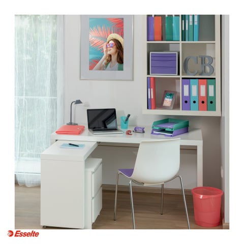 Caiet de birou Esselte Colour'Breeze, carton, A5, 80 coli, cu spira, dictando, pentru documente perforate, hartie 80 g/mp, lavanda [4]