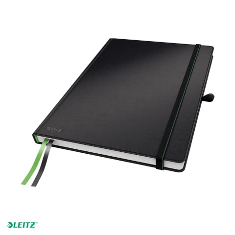 Caiete - Caiet de birou Leitz Complete, A4, matematica, pentru documente perforate, 80 file, 8 file perforate, hartie 100 g/mp, negru