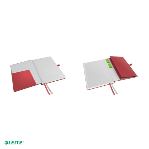 Caiet de birou Leitz Complete, A5, matematica, pentru documente perforate, 80 file, 8 file perforate, hartie 100 g/mp, rosu [4]
