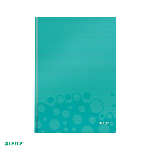Caiet de birou Leitz WOW, carton laminat, coperta dura, A4, 80 coli, dictando, hartie 80 g/mp, turcoaz [3]