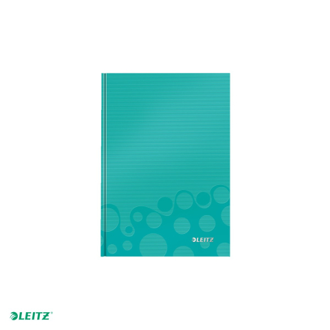 Caiet de birou Leitz WOW, carton laminat, coperta dura, A5, 80 coli, dictando, hartie 80 g/mp, turcoaz [3]