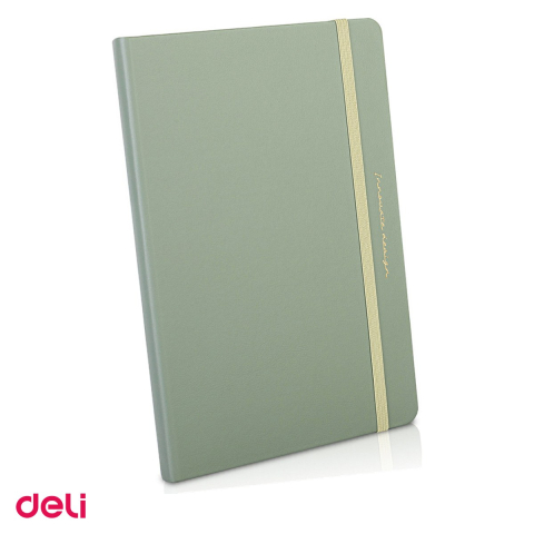 Caiete A5 (143×205/210mm) - Caiet Deli A5, 96 file, birou, dictando, coperta imitatie piele vernil