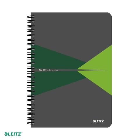 Caiet Leitz Office cu spira, coperta PP, A5, dictando, 90 file, hartie 90 g/mp, verde [3]
