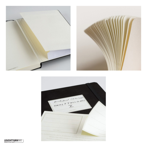 Caiet Leuchtturm1917 Notebook Classic A5, coperta rigida, matematica, 251 pagini numerotate, hartie 80 g/mp, 145 x 210 mm, cuprins, 2 semne de carte, elastic, buzunar, rosu inchis [3]