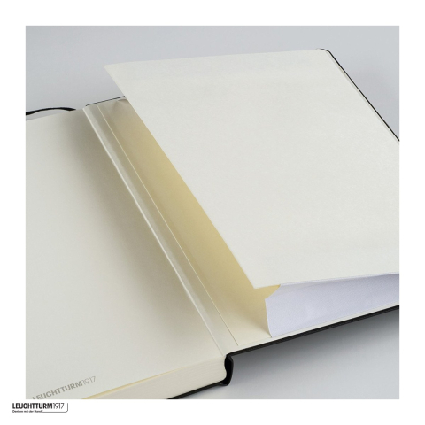 Caiet Leuchtturm1917 Notebook Classic A5, coperta rigida, matematica, 251 pagini numerotate, hartie 80 g/mp, 145 x 210 mm, cuprins, 2 semne de carte, elastic, buzunar, bordeaux [4]