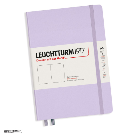 Caiete - Caiet Leuchtturm1917 Notebook Classic A5, coperta rigida, velin, 251 pagini numerotate, hartie 80 g/mp, 145 x 210 mm, cuprins, 2 semne de carte, elastic, buzunar, lila