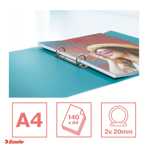 Caiet mecanic Esselte Colour'Breeze, pentru arhivare, capacitate 140 file, verde [4]