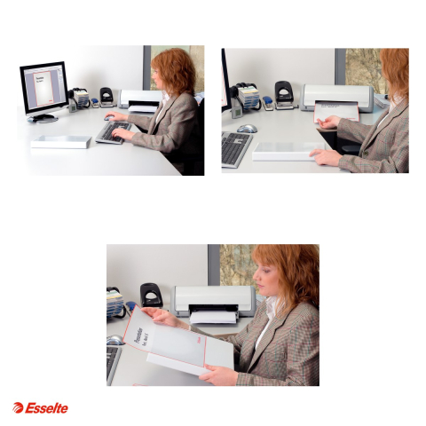 Caiet mecanic Esselte Panorama, PP/PP, A4, mecanism 4DR, inel 20 mm, capacitate 180 coli (80 g/mp), hartie 80 g/mp, alb [3]