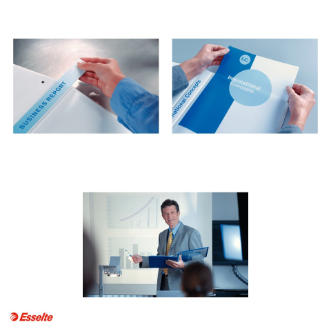 Caiet mecanic Esselte Panorama, PP/PP, A4, mecanism 4DR, inel 20 mm, capacitate 180 coli (80 g/mp), hartie 80 g/mp, albastru [3]