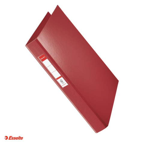 Caiete mecanice - Caiet mecanic Esselte, PP/PP, A4, mecanism 4RR, inel 25 mm, capacitate 190 coli (80 g/mp), pentru documente perforate, hartie 80 g/mp, visiniu