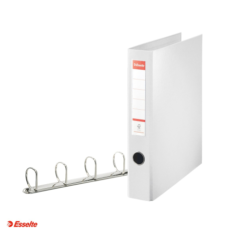 Caiet mecanic Esselte VIVIDA Jumbo, PP/PP, A4, mecanism 4DR, inel 40 mm, capacitate 400 coli (80 g/mp), hartie 80 g/mp, alb [3]