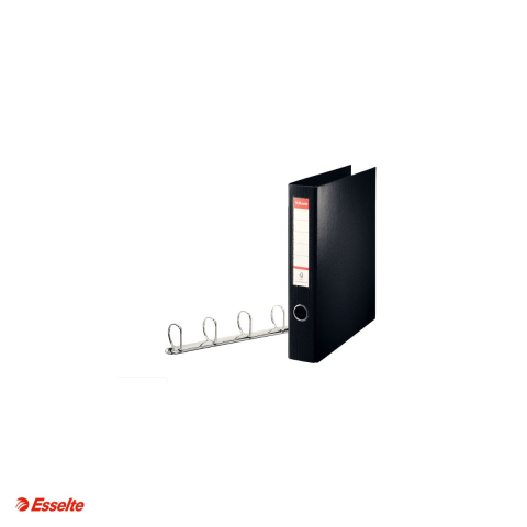 Caiet mecanic Esselte VIVIDA Jumbo, PP/PP, A4, mecanism 4DR, inel 40 mm, capacitate 400 coli (80 g/mp), hartie 80 g/mp, negru [3]