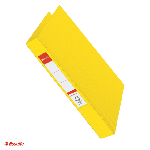 Caiete mecanice - Caiet mecanic Esselte VIVIDA, PP/PP, A4, mecanism 2RR, inel 25 mm, capacitate 190 coli (80 g/mp), pentru documente perforate, hartie 80 g/mp, galben