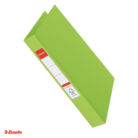 Caiete mecanice - Caiet mecanic Esselte VIVIDA, PP/PP, A4, mecanism 2RR, inel 25 mm, capacitate 190 coli (80 g/mp), pentru documente perforate, hartie 80 g/mp, verde
