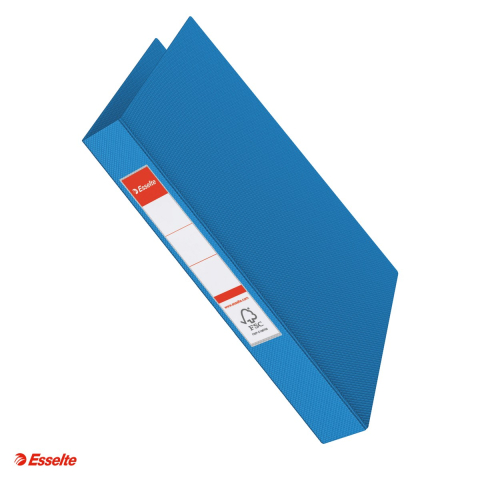 Caiete mecanice - Caiet mecanic Esselte VIVIDA, PP/PP, A4, mecanism 4RR, inel 25 mm, capacitate 190 coli (80 g/mp), pentru documente perforate, hartie 80 g/mp, albastru