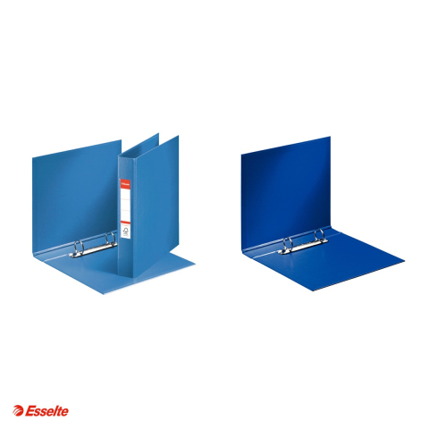 Caiet mecanic Esselte VIVIDA, PP/PP, A5, mecanism 2RR, inel 25 mm, capacitate 190 coli (80 g/mp), pentru documente perforate, hartie 80 g/mp, albastru [3]