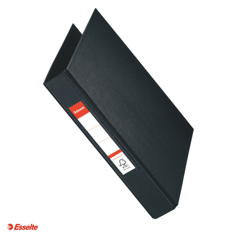 Caiete mecanice A5 - Caiet mecanic Esselte VIVIDA, PP/PP, A5, mecanism 2RR, inel 25 mm, capacitate 190 coli (80 g/mp), pentru documente perforate, hartie 80 g/mp, negru