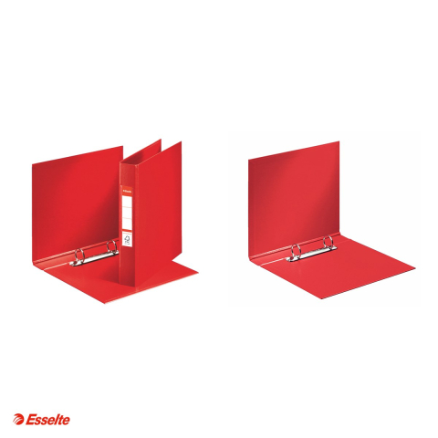 Caiet mecanic Esselte VIVIDA, PP/PP, A5, mecanism 2RR, inel 25 mm, capacitate 190 coli (80 g/mp), pentru documente perforate, hartie 80 g/mp, rosu [3]