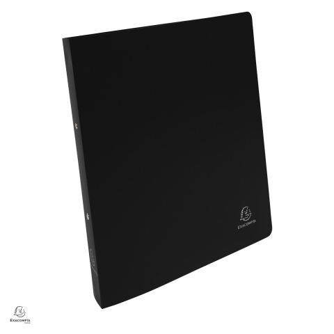 Caiete mecanice - Caiet mecanic Exacompta A4 plus, coperti flexibile din polipropilena, 2 inele, cotor 30/40 mm, negru