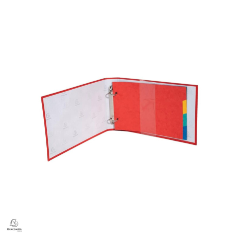 Caiet mecanic Exacompta A5 cu separatoare, 2 inele 25 mm, cotor 40 mm, multicolor, 165x240 mm [4]