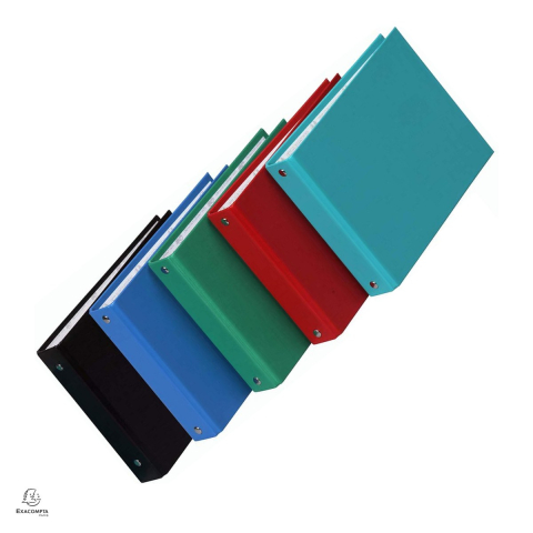Birotica papetarie - Caiet mecanic Exacompta A5 cu separatoare, 2 inele 25 mm, cotor 40 mm, multicolor, 165x240 mm