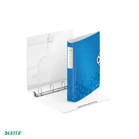 Caiet mecanic Leitz Active WOW SoftClick, polyfoam, A4, mecanism 4DR, inel 30 mm, capacitate 280 coli (80 g/mp), pentru arhivare, albastru [4]
