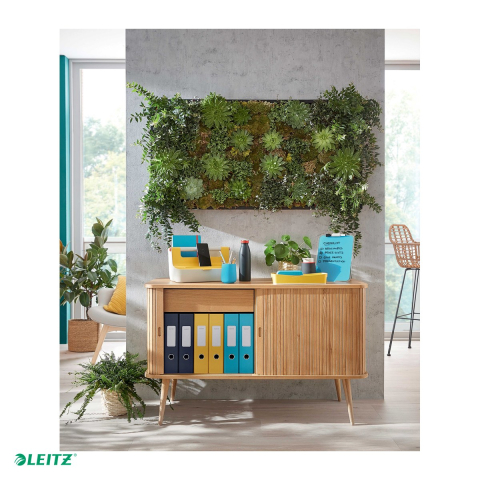Caiet mecanic Leitz Cosy, PP, A4, mecanism 2 RR, inel 25 mm, coperta moale, capacitate 190 coli (80 g/mp), pentru prezentare, galben Chihlimbar [5]