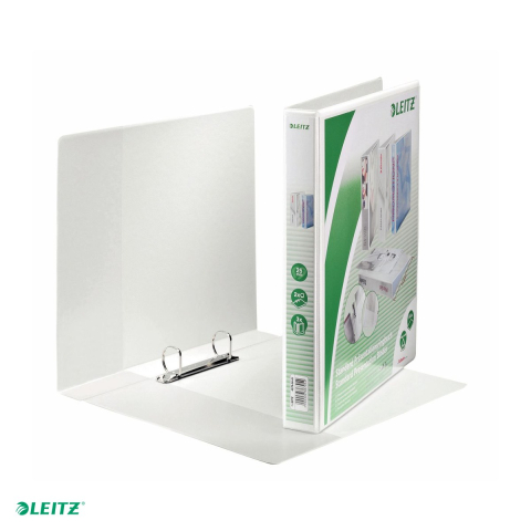 Caiet mecanic Leitz Panorama, PP/PP, A4 MAXI, mecanism 2DR, inel 25 mm, capacitate 250 coli (80 g/mp), pentru documente perforate, hartie 80 g/mp, alb [3]