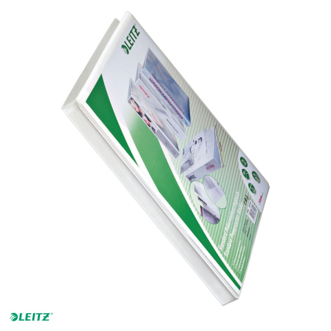 Caiet mecanic Leitz Panorama, PP/PP, A4 MAXI, mecanism 2RR, inel 16 mm, capacitate 100 coli (80 g/mp), pentru documente perforate, hartie 80 g/mp, alb [0]