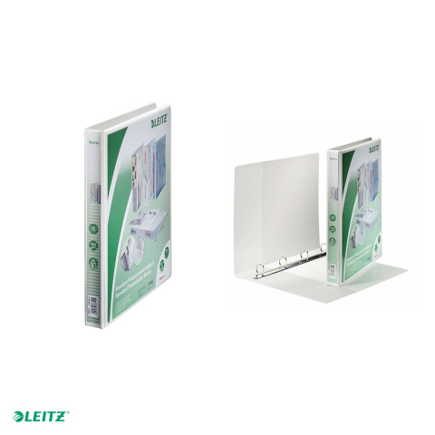 Caiet mecanic Leitz Panorama, PP/PP, A4 MAXI, mecanism 4DR, inel 20 mm, capacitate 200 coli (80 g/mp), pentru documente perforate, hartie 80 g/mp, alb [3]