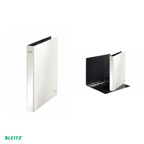 Caiet mecanic Leitz WOW, carton laminat, A4, mecanism 4DR, inel 25 mm, capacitate 230 coli (80 g/mp), alb [3]