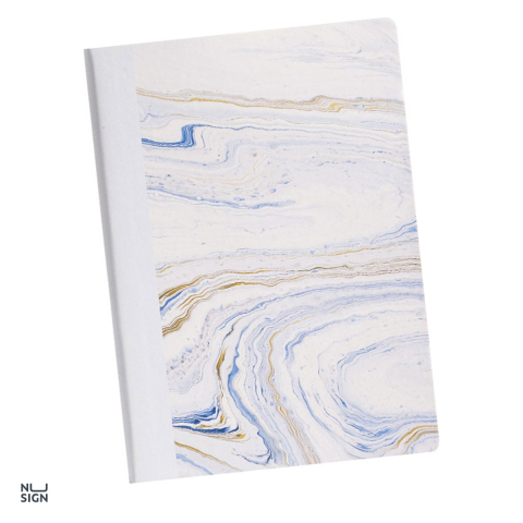 Liniatura Dictando (Linii) A5 - Caiet Nusign A5 Natural Fluids, 96 file, dictando, birou 80 g, coperta imitatie piele, alb