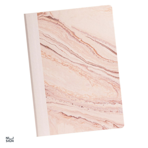 Liniatura Dictando (Linii) A5 - Caiet Nusign A5 Natural Fluids, 96 file, dictando, birou 80 g, coperta imitatie piele, roz