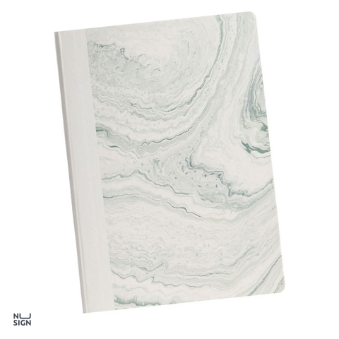 Liniatura Dictando (Linii) A5 - Caiet Nusign A5 Natural Fluids, 96 file, dictando, birou 80 g, coperta imitatie piele, verde