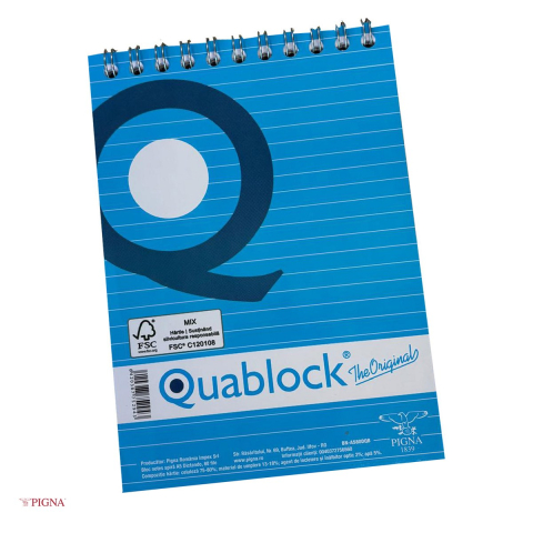 Birotica papetarie - Bloc notes Pigna A5, 80 file, dictando, spira 80 g